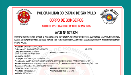 corpo de bombeiros - avcb